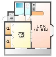 庄町 マンション 1LDK間取り図