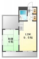 蔵本元町 マンション 1LDK間取り図