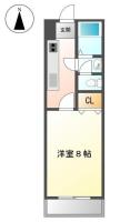 南昭和町 マンション 1K間取り図
