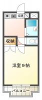 南佐古五番町 マンション 1K間取り図