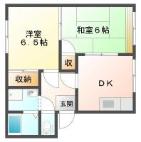 南佐古四番町 アパート 2DK間取り図