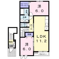 Villa鶴島A 202間取り図