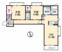 ベレオ中島田 301間取り図