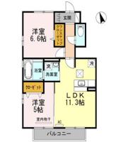 ロン・ラポール D棟 103間取り図