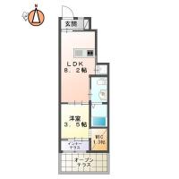 ユニヴァリィII 東吉野B棟 103間取り図