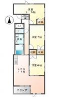 K’sガーデン神明 501間取り図