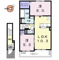 ミル・フルール 203間取り図