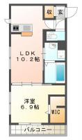 南二軒屋町2丁目 アパート 1LDK間取り図