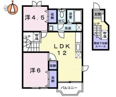 ニュールフランB号館 201間取り図