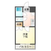 庄町 マンション 1K間取り図