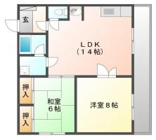 東吉野町 マンション 2LDK間取り図