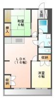 春日 マンション 2LDK間取り図