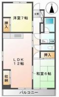 春日 マンション 2LDK間取り図
