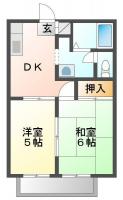 住吉4丁目 アパート 2DK間取り図