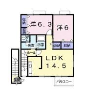 ハッピースクエアー I 203間取り図