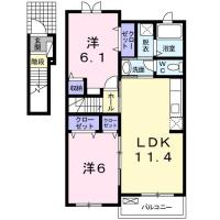 アリーヴィオB 202間取り図