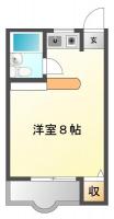 南田宮 マンション 1K 308間取り図