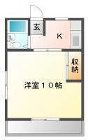 蔵本元町 マンション 1DK 201間取り図