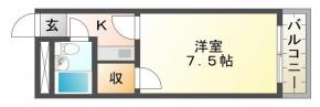 中昭和町 マンション 1K 203間取り図