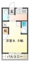 上助任町天神 アパート 1K 13間取り図