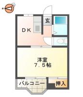 佐古七番町 マンション 1DK 303間取り図