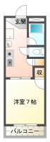 西二軒屋町 マンション 1K 203間取り図