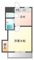 北田宮 マンション 1DK 246間取り図
