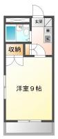蔵本元町 マンション 1K 301間取り図