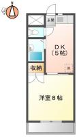 住吉 マンション 1DK 302間取り図