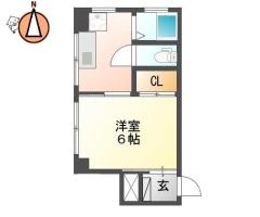 住吉 マンション 1K 203間取り図