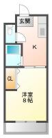 佐古六番町 マンション 1K 303間取り図