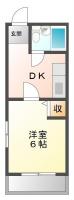 出来島本町 マンション 1K 301間取り図