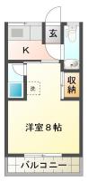 上助任町天神 アパート 1K 22間取り図
