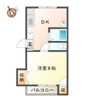 出来島本町 マンション 1DK 405間取り図
