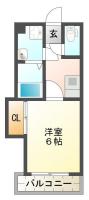 南島田町 マンション 1K 503間取り図