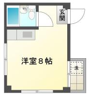 南蔵本町 マンション 1R 102間取り図