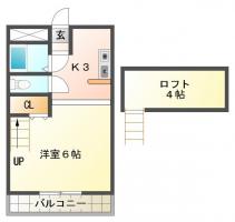 南田宮 マンション 1R 305間取り図