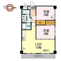 南沖洲 マンション 2LDK 402間取り図