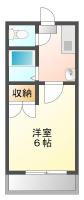 応神町 アパート 1K 205間取り図