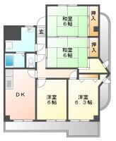 住吉 マンション 4DK 101間取り図