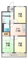 鮎喰町 マンション 3DK 303間取り図