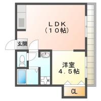 富田橋 マンション 1LDK 202間取り図
