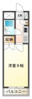中昭和町 マンション 1K 205間取り図
