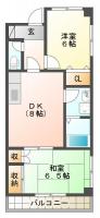 国府町南岩延 マンション 2DK 401間取り図