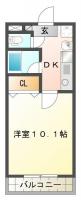 鷹匠町 マンション 1K 203間取り図