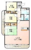 エクセルコート鈴江 303間取り図
