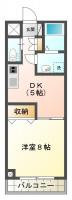 南佐古六番町 マンション 1DK 105間取り図