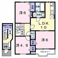 サンシティー国府D 202間取り図