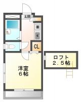 庄町 アパート 1K 204間取り図