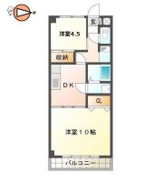 南二軒屋町 アパート 2DK 202間取り図